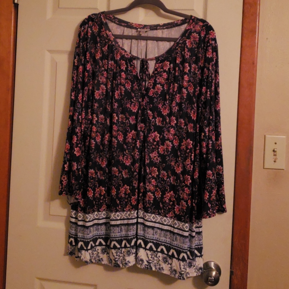 Long sleeve fall blouse